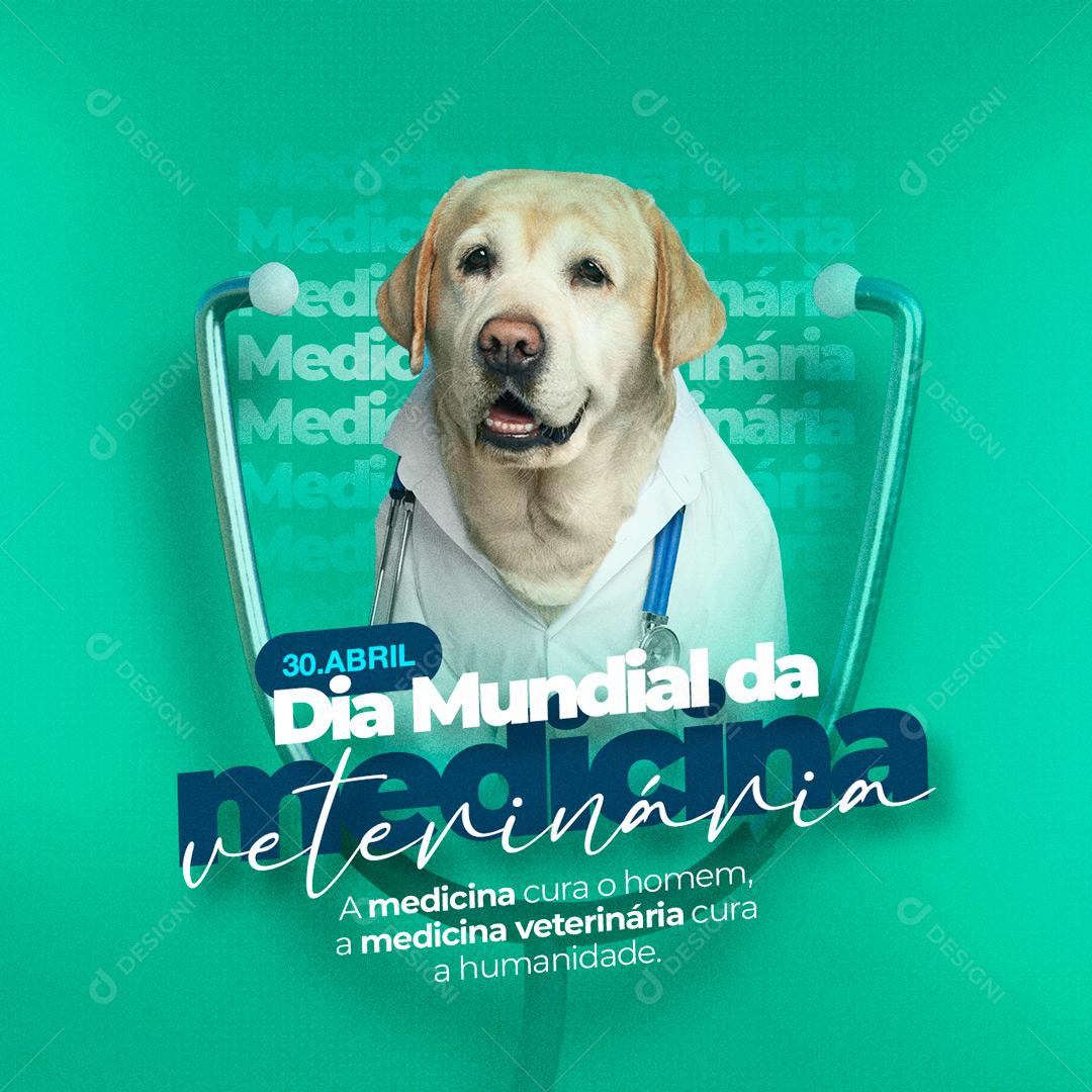 Social Media Dia Mundial da Medicina Veterinária 30 de Abril PSD Editável