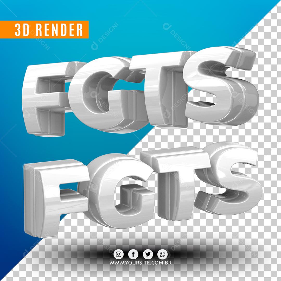 FGTS Texto 3D Para Composição PSD