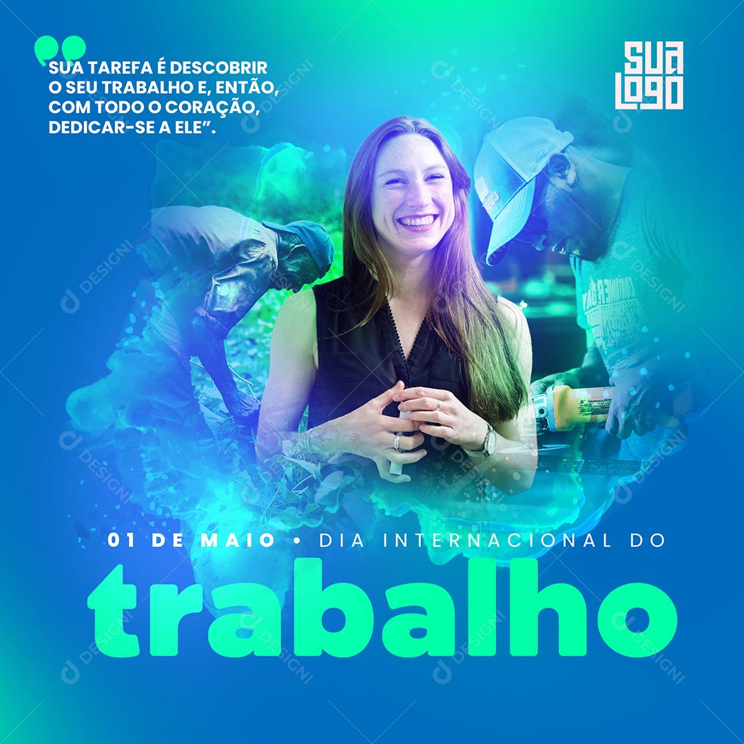 Social Media Dedicar se a Ele Dia do Trabalhador 1 de Maio PSD Editável