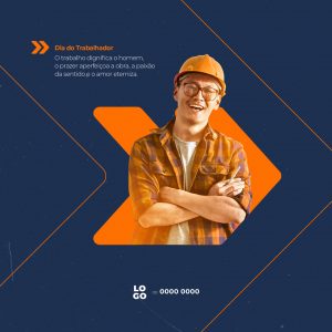 Social Media Dia do Trabalhador 01 de Maio Conquista de Todos PSD Editável