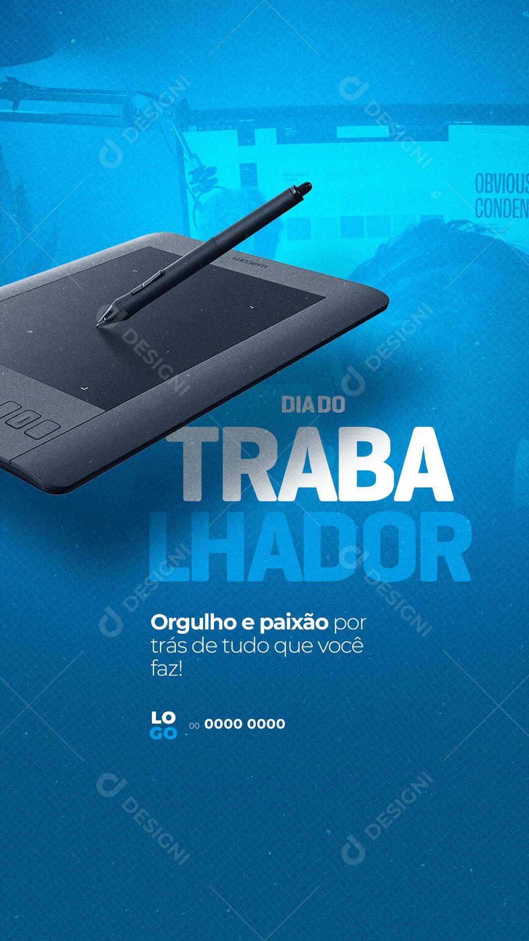 Post Story Dia do Trabalhador 01 de Maio Social Media PSD Editável