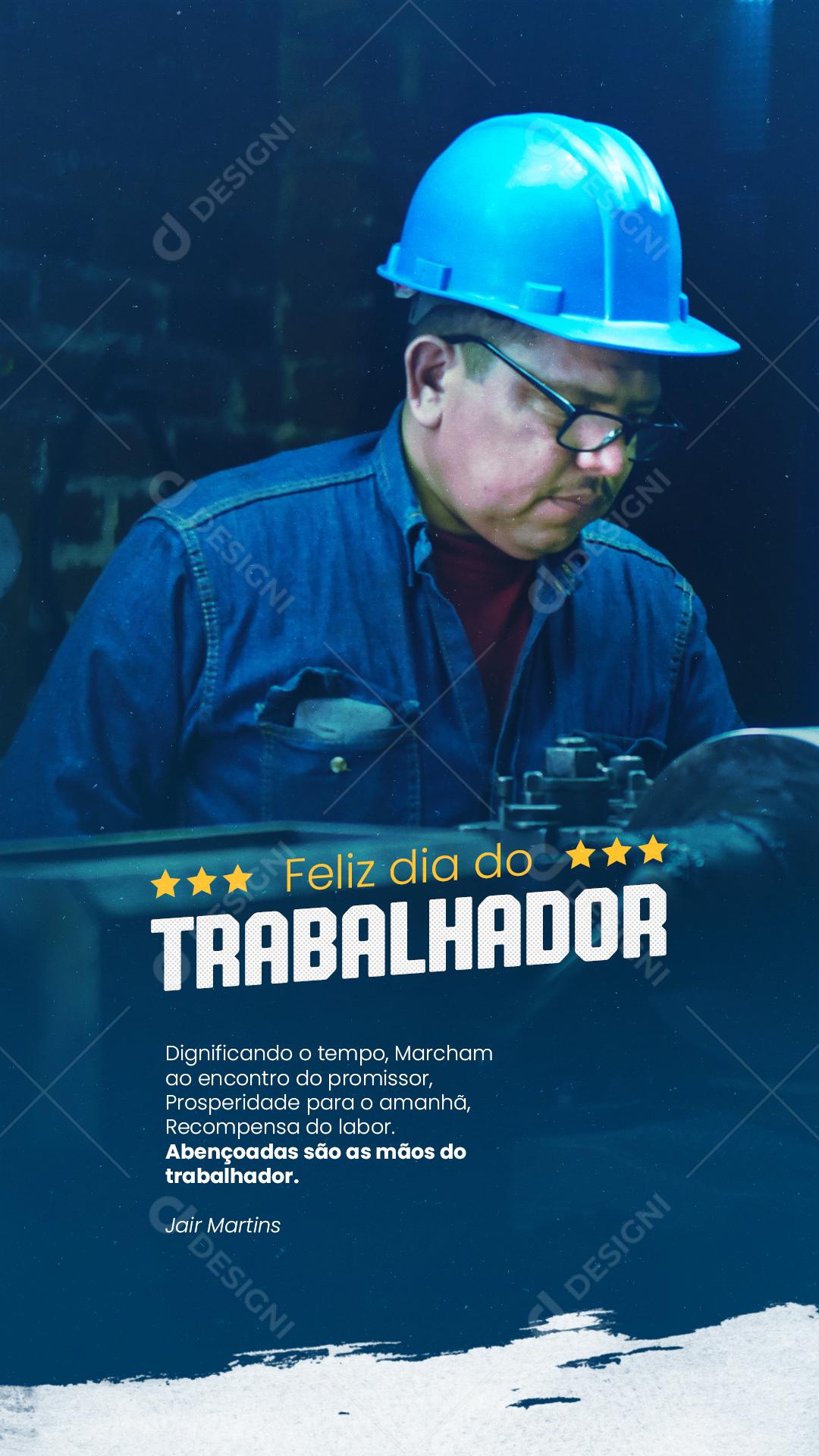 Feliz Dia do Trabalhador Social Media PSD Editável