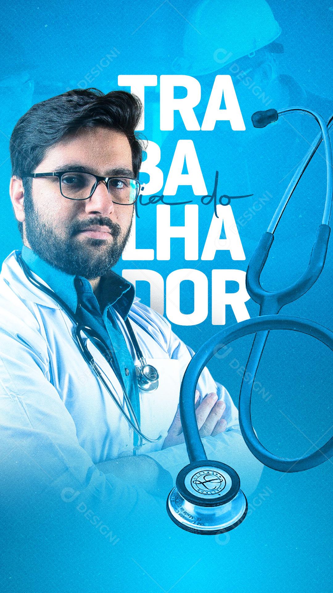 Story 01 de Maio Social Media Dia do Trabalhador Parabéns PSD Editável