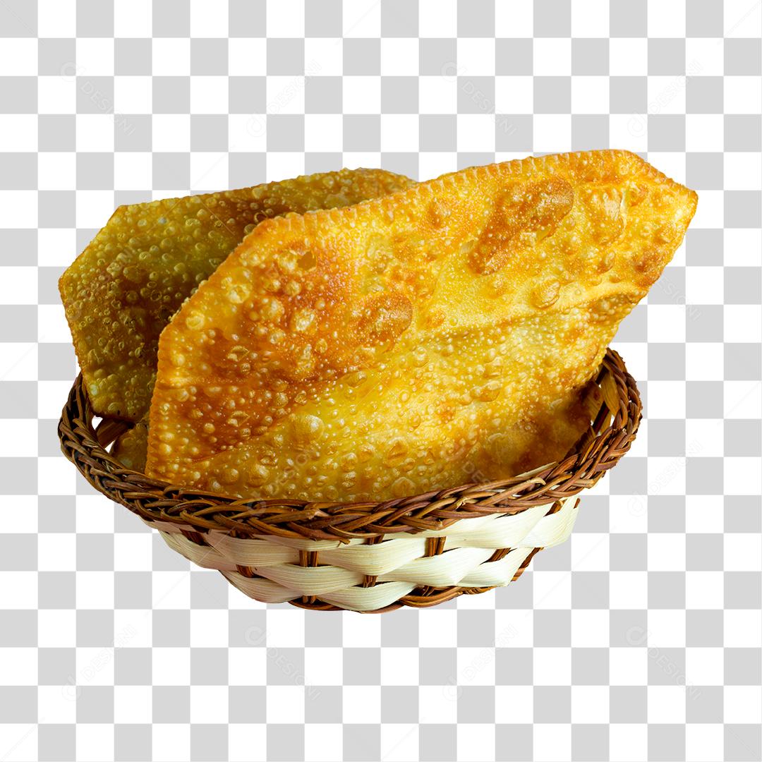 Vasilha rustica com pasteis recheados PNG Transparente