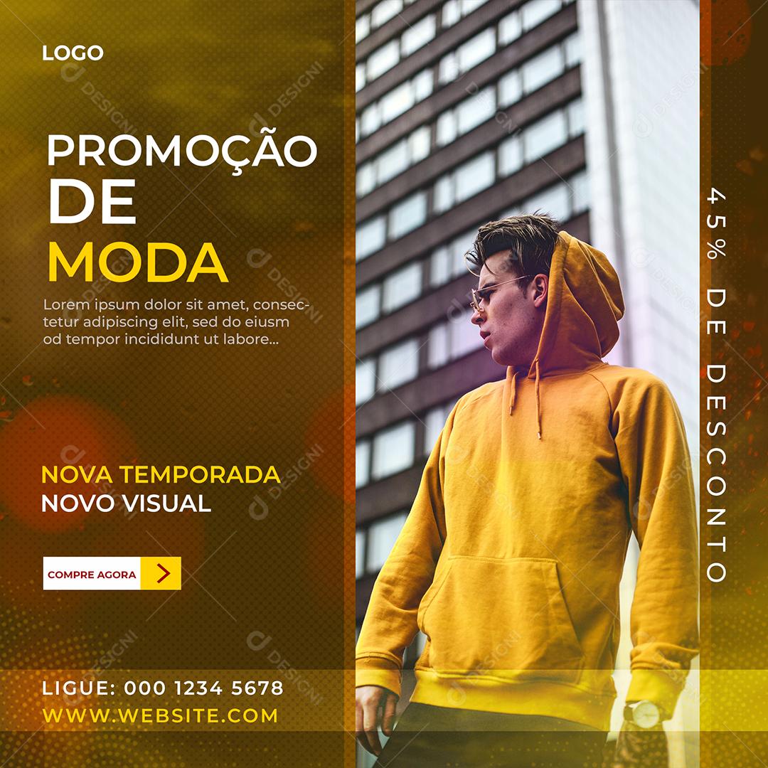 Social Media Promoção de Moda Nova Temporada Novo Visual Lojas PSD Editável