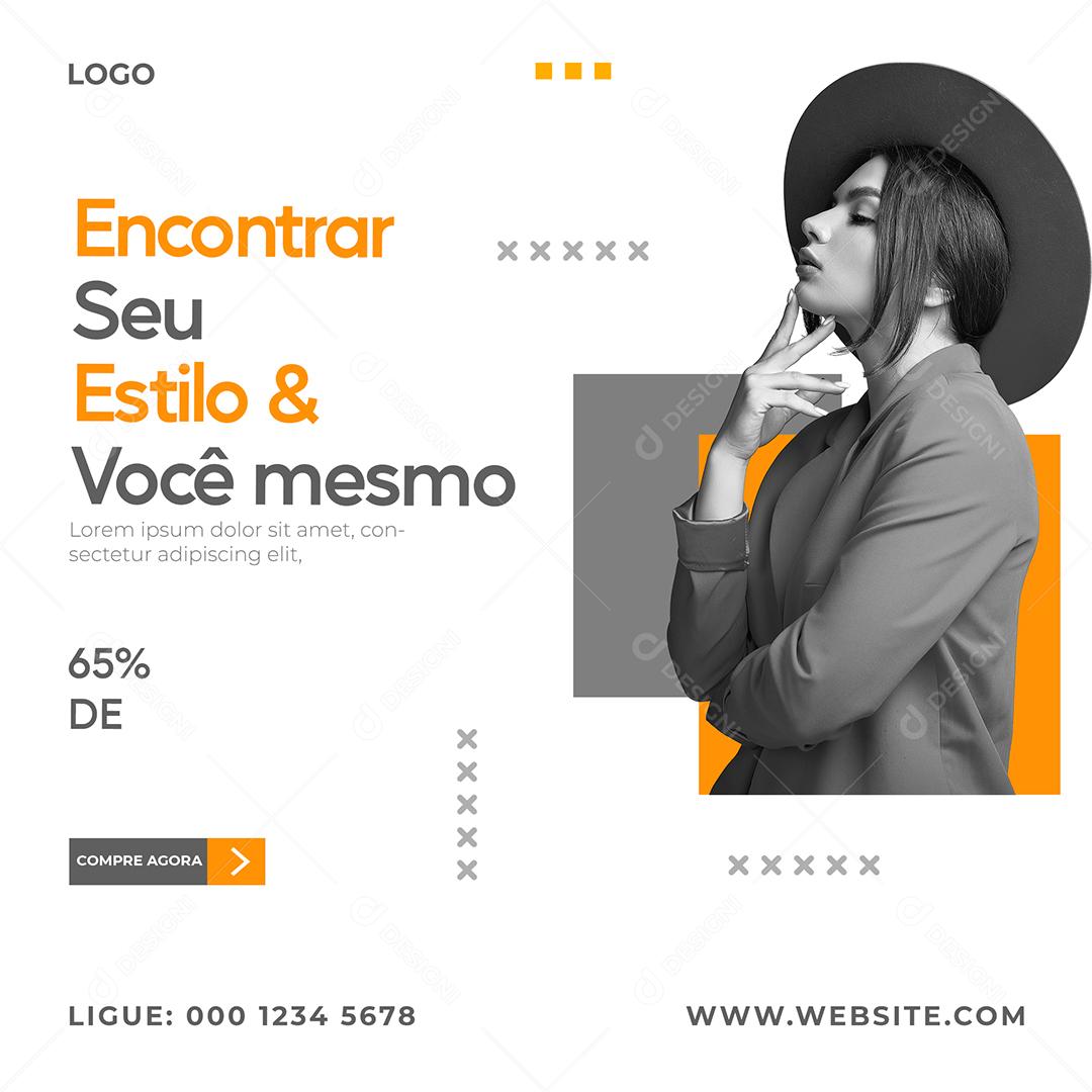 Social Media Encontra seu Estilo você mesmo 65% de Desconto Loja PSD Editável