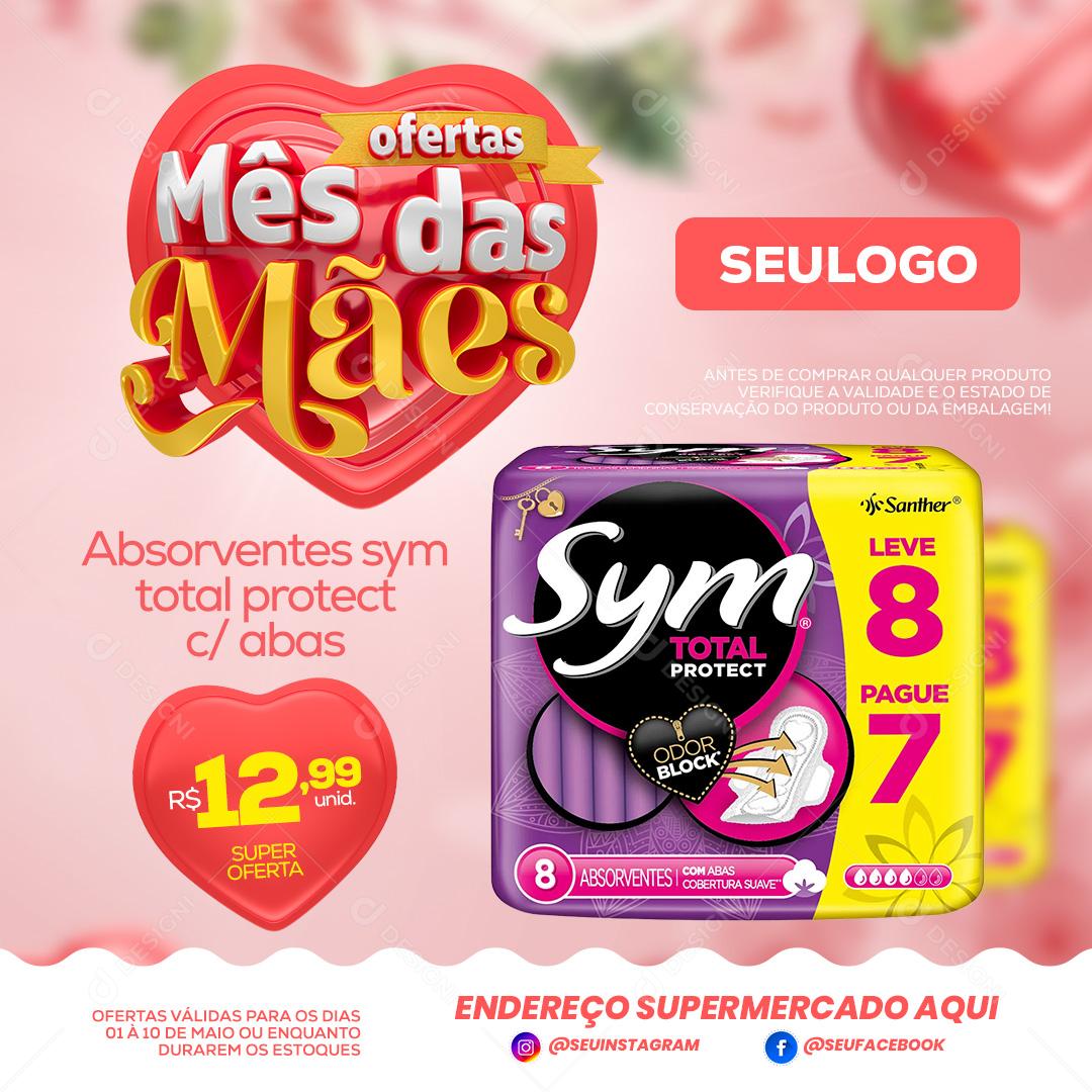 Social Media Ofertas Mês Das Mães Produto Feminino PSD Editável