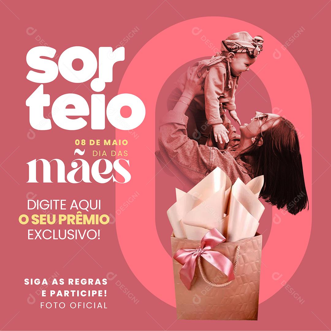 Social Media Sorteio Mães Dia Das Mães PSD Editável