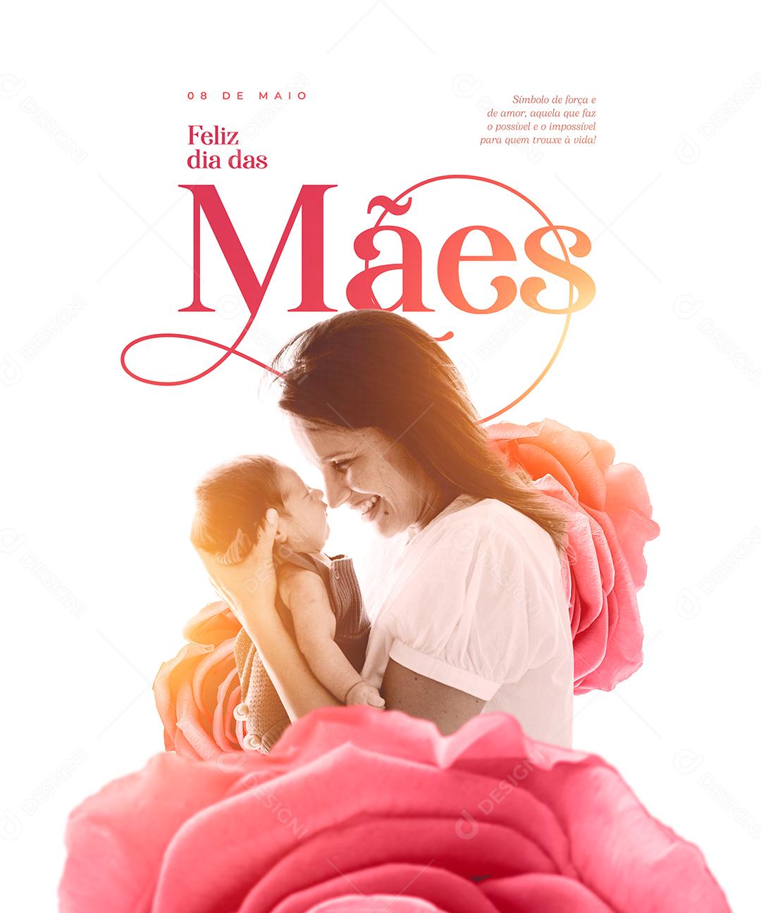 Social Media Símbolo de força e Amor Dia Das Mães PSD Editável