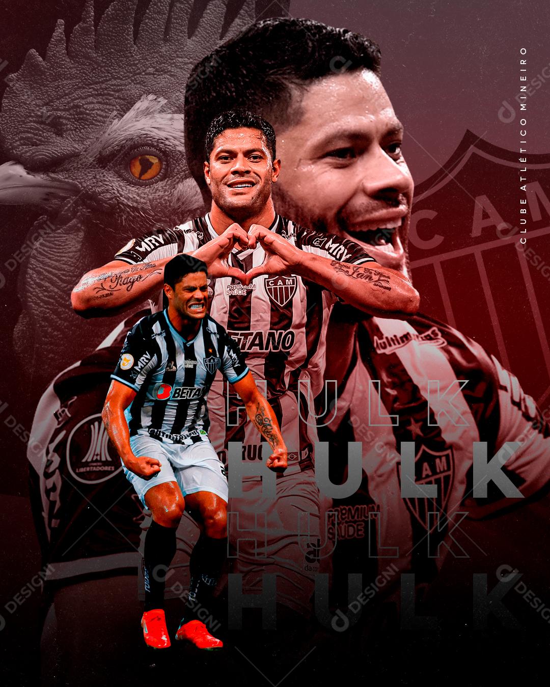 Flyer Jogador de Futebol Hulk Social Media PSD Editável