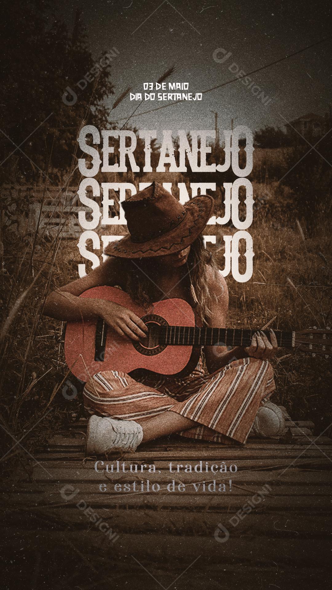Story Cultura Tradição e Estilo Dia do Sertanejo 3 de maio Social Media PSD Editável