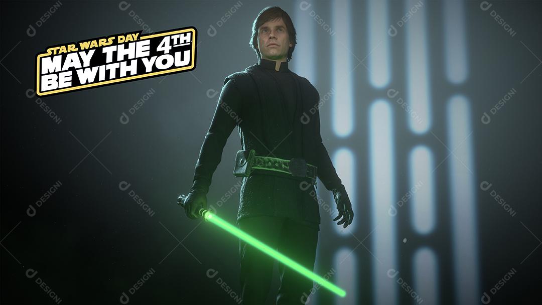 Renderização 3D Luke Skywalker