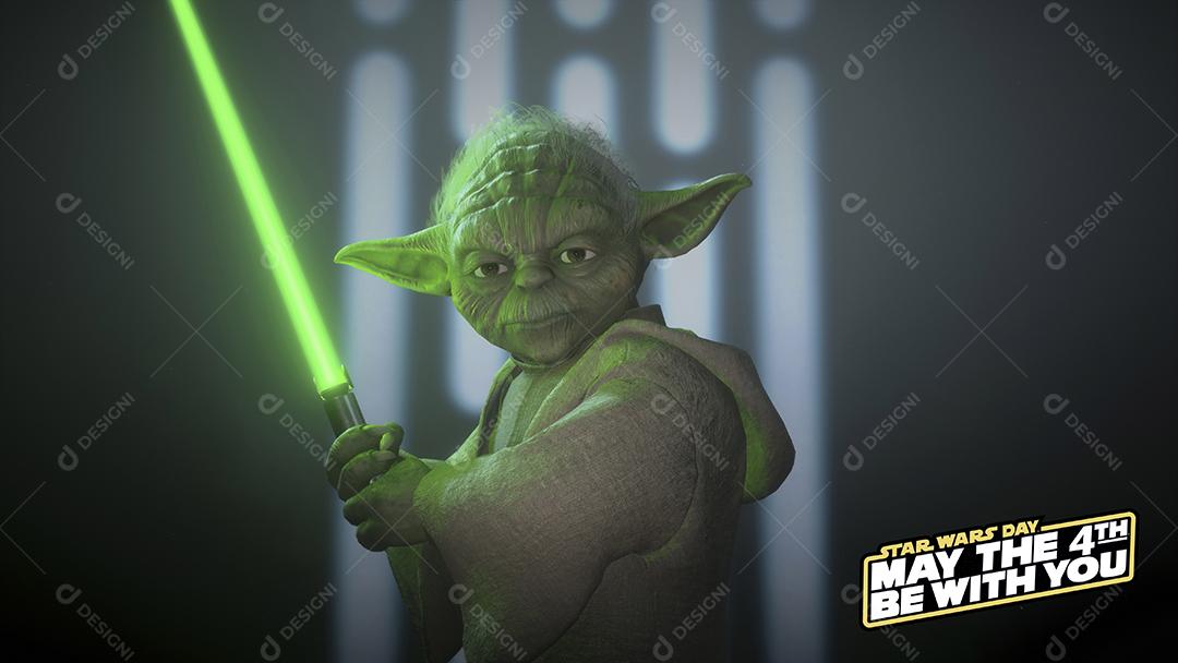 3D Master Yoda render