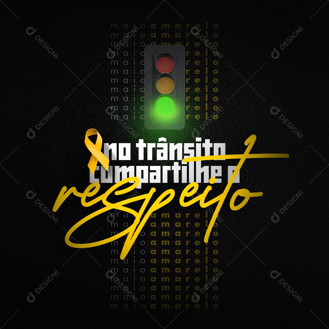Social Media No Trânsito Compartilhe Respeite PSD Editável