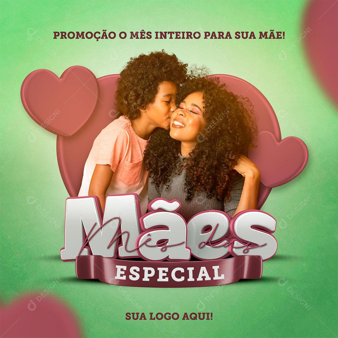 Post Social Media Mês das Mães Especial PSD Editável