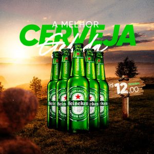 Social Media Bebidas Cerveja Gelada PSD Editável
