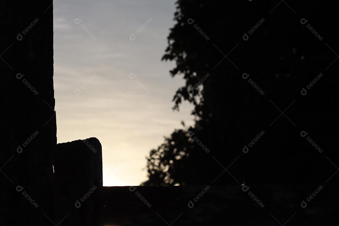 Entardecer em uma fazenda