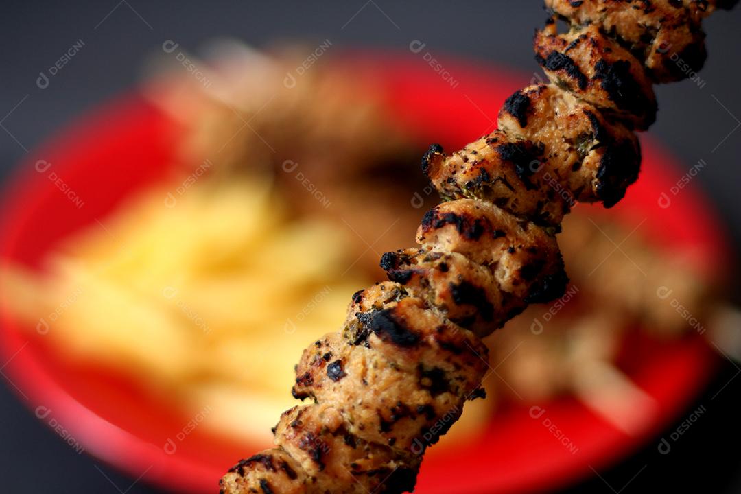 Prato de comida hurrasquinho churrasco churrascarias restaurante