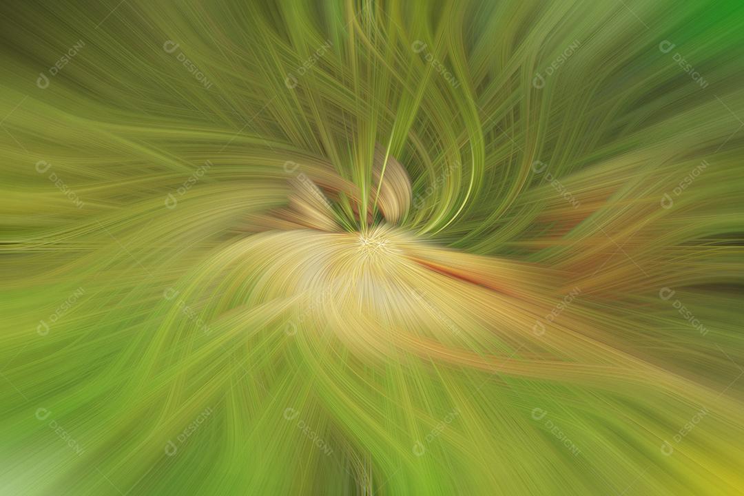 Pintura futurista abstrata em preto, verde e no estilo de e aurora boreal em fundo preto