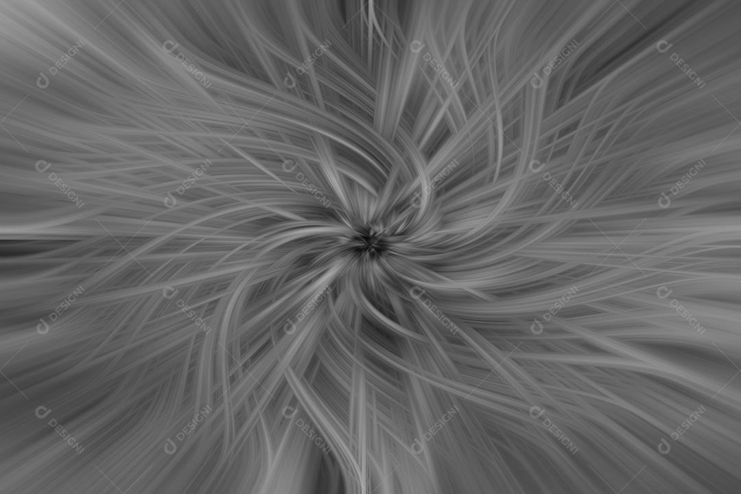 Pintura futurista abstrata em preto, branco e no estilo de e aurora boreal em fundo preto