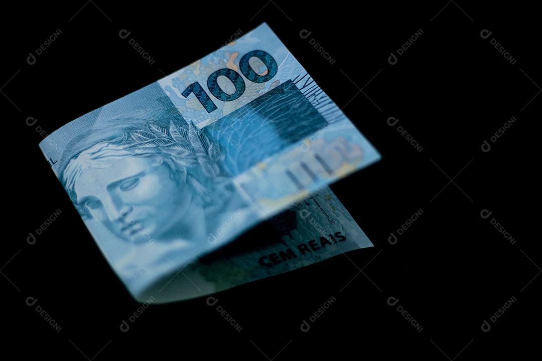 Dinheiro Brasileiro Notas de 100 Reais cedulas