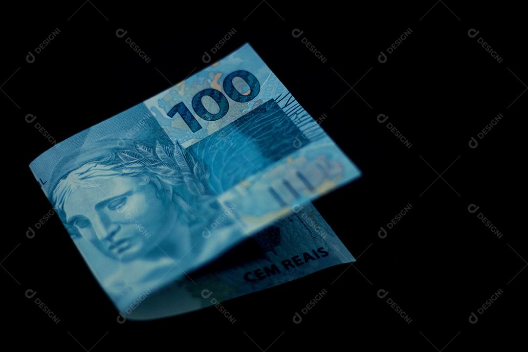 Dinheiro Brasileiro Notas de 100 Reais cedulas