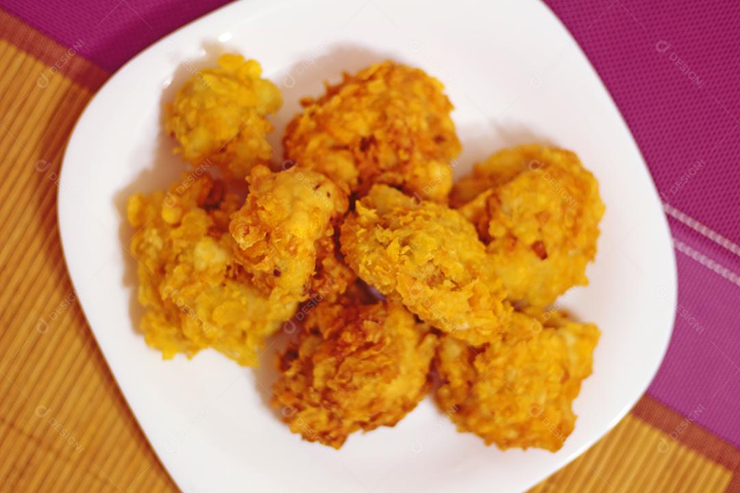 Prato de comida Frango frito crocante restaurante