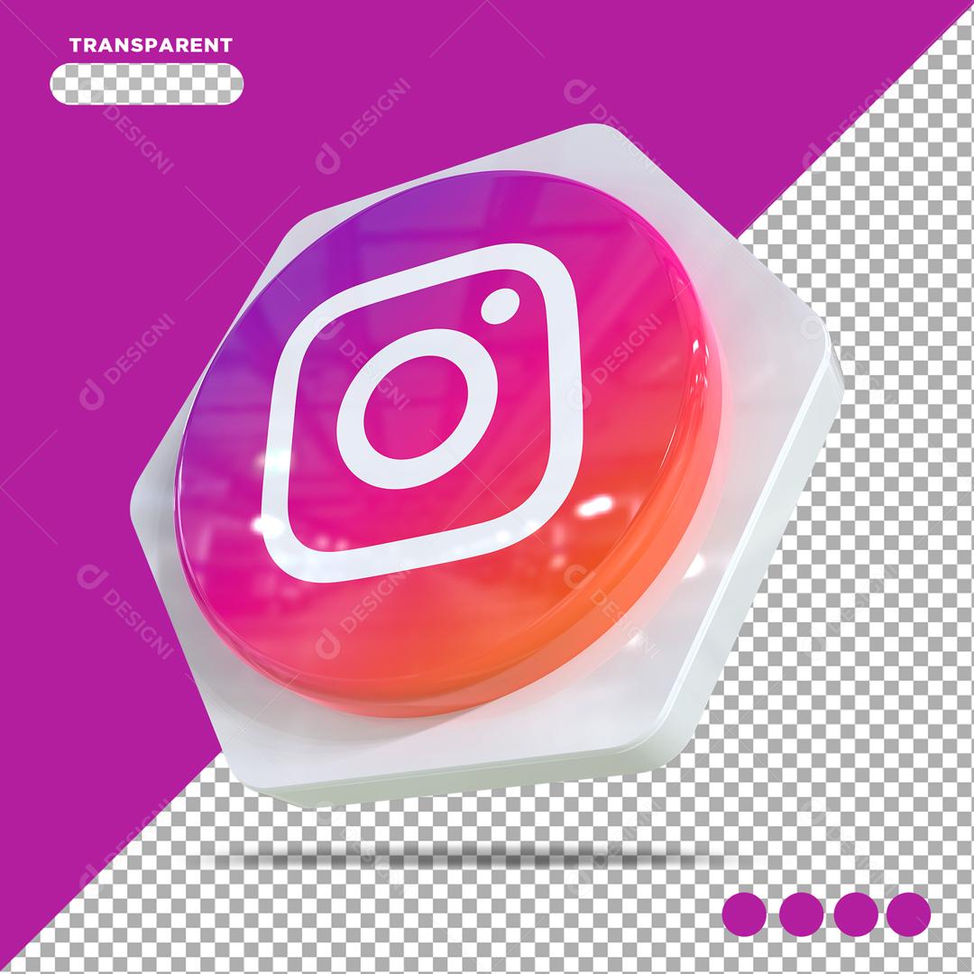 Instagram Elemento 3D Para Composição PSD
