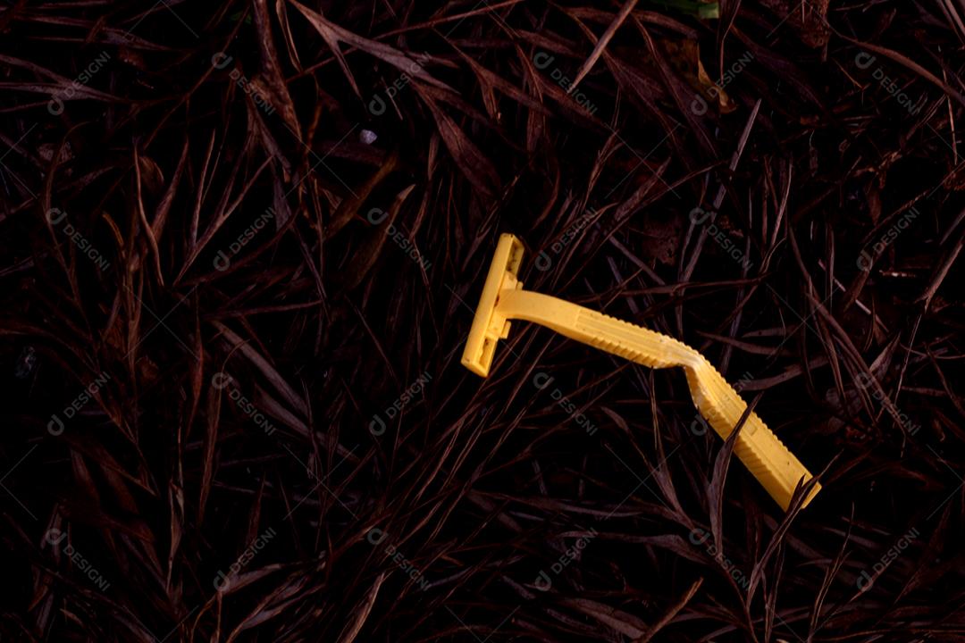 Gillette prestobarba sobre fundo matos floresta