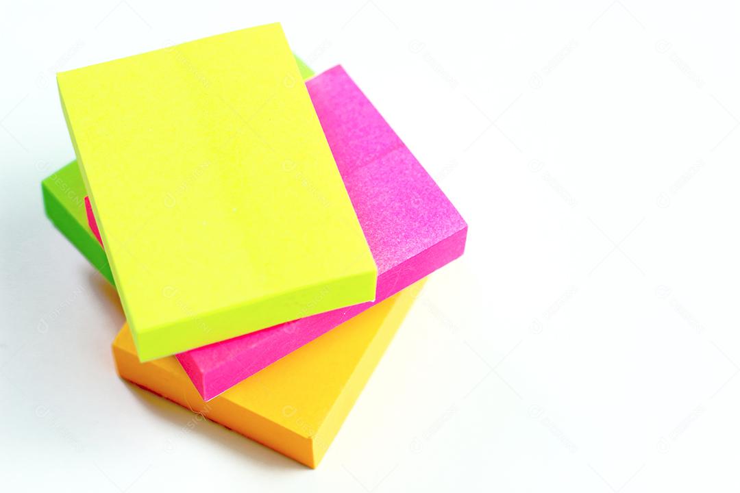 Bloco post it cascata coloridos