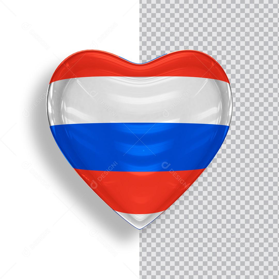 Coração da Rússia Elemento 3D Para Composição PSD