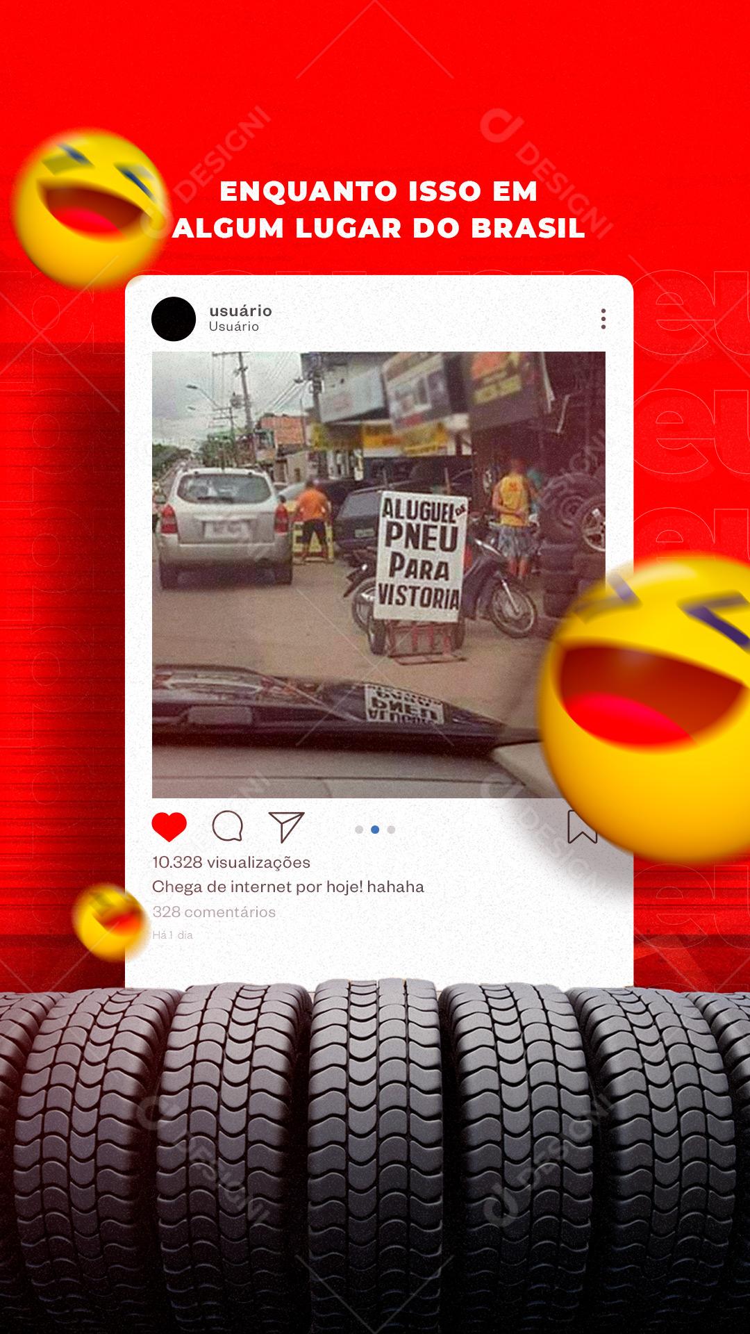 Stories Enquanto Isso Em Algum Lugar Do Brasil Oficina Mecânica Social Media PSD Editável