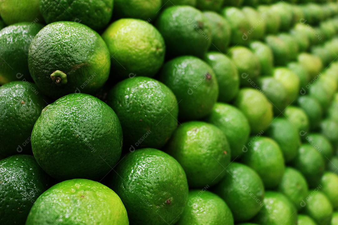 Frutas comida limão empilhados mercado