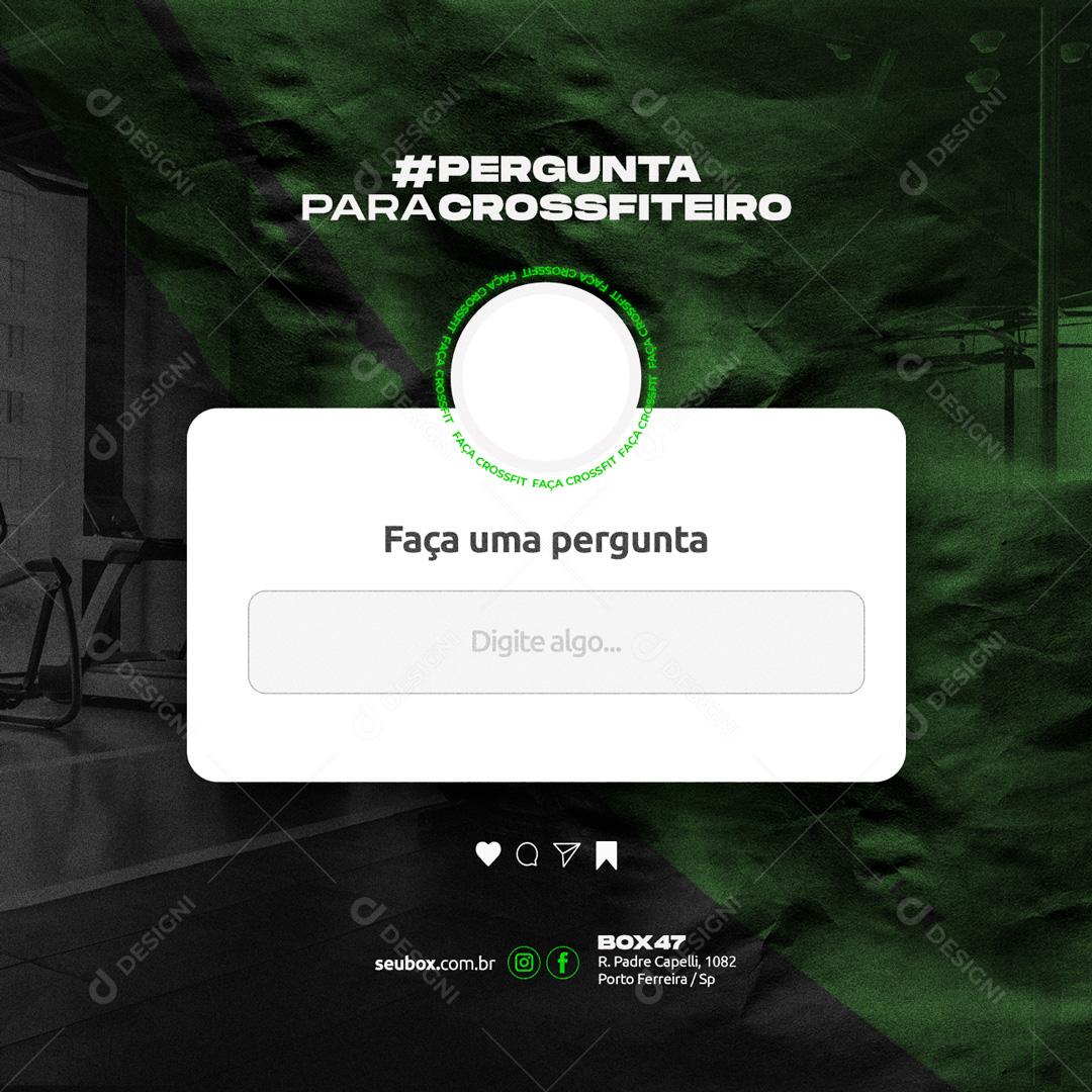 Social Media Faça uma pergunta Academia Crossfit PSD Editável