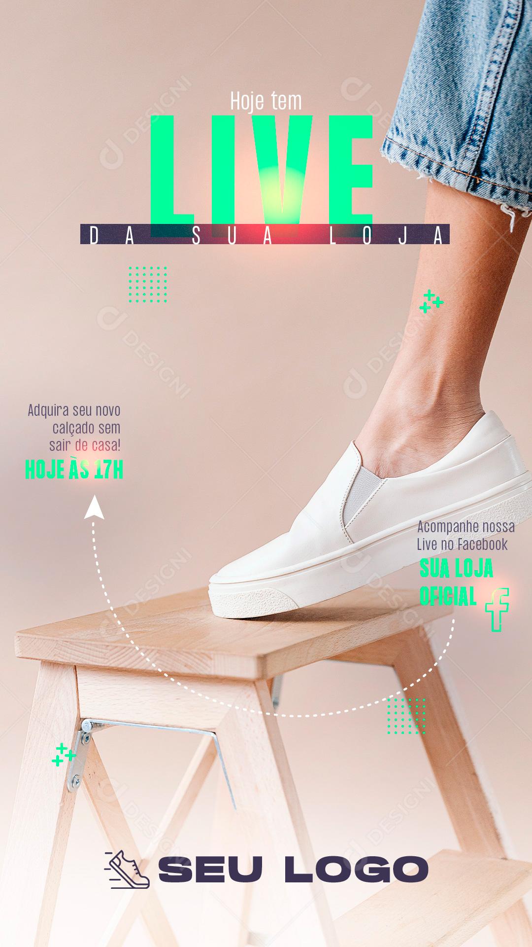 Hoje Tem Live Venha Participar Sorteio Social Media PSD Editável