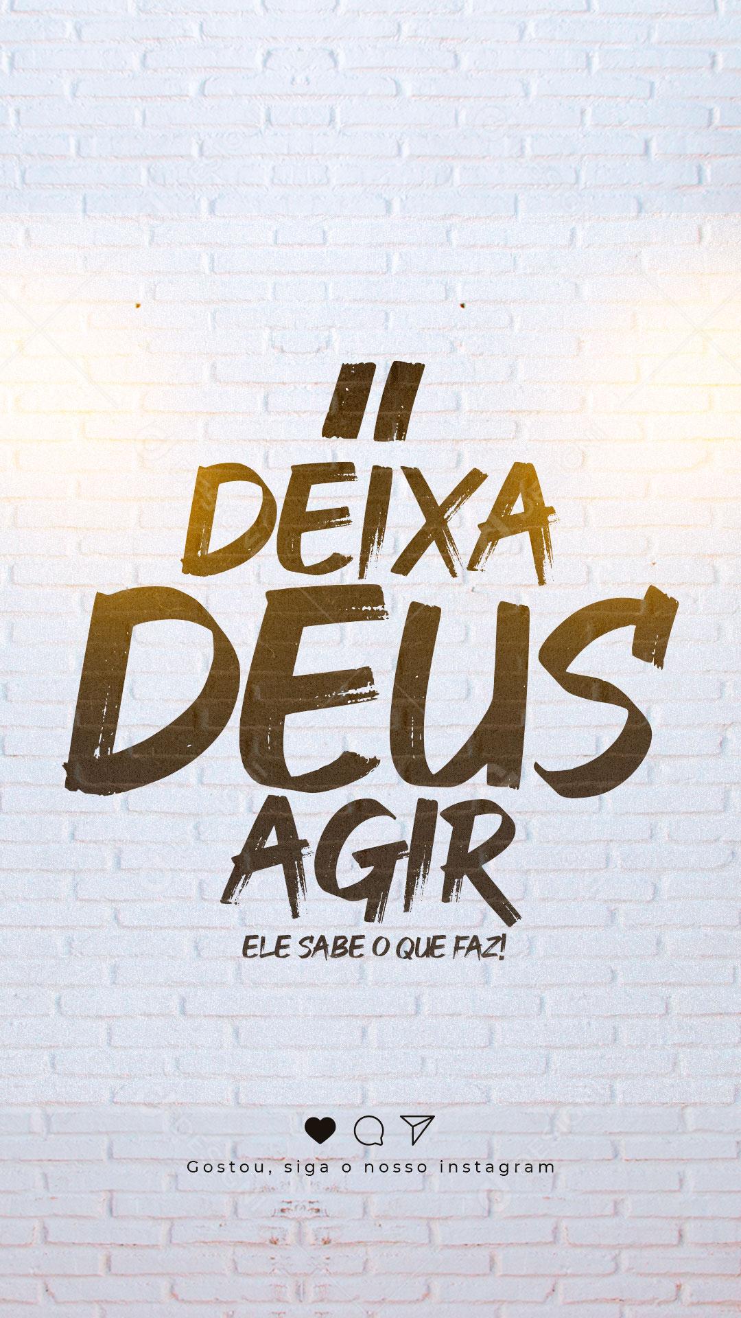 Social Media Story Motivacional Deixa Deus Agir PSD Editável