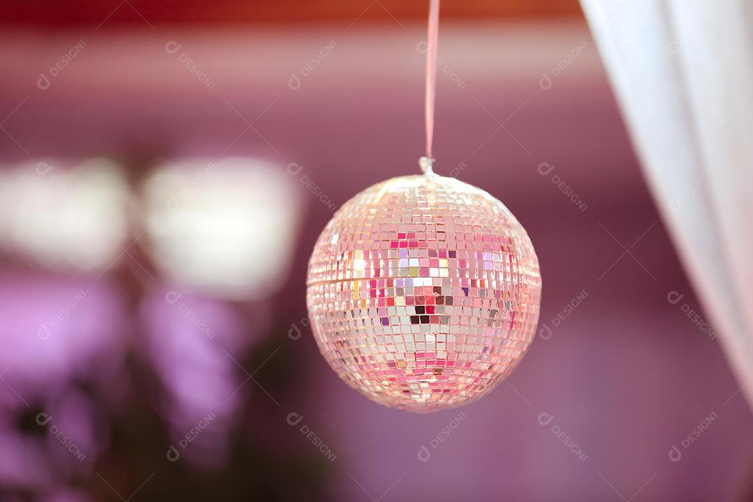 Globo de espelho na festa de aniversário.