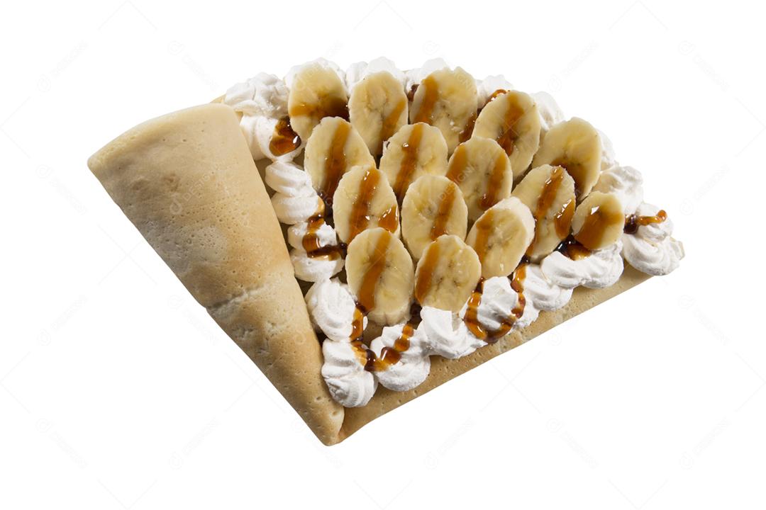 crepe de banana no fundo branco