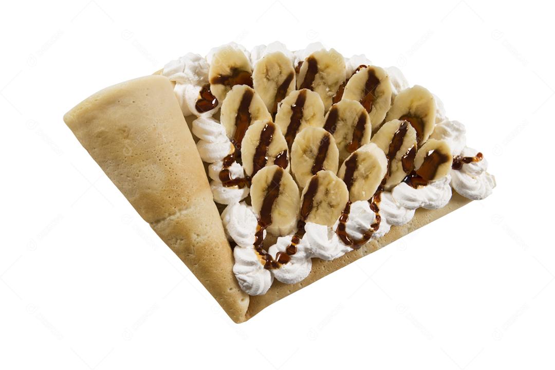 crepe de banana no fundo branco