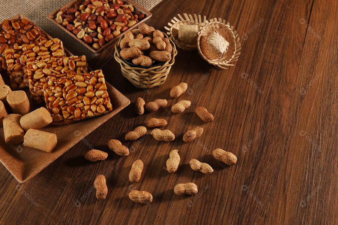 Grupo gastronômico da Festa Junina, festa típica brasileira, feriado