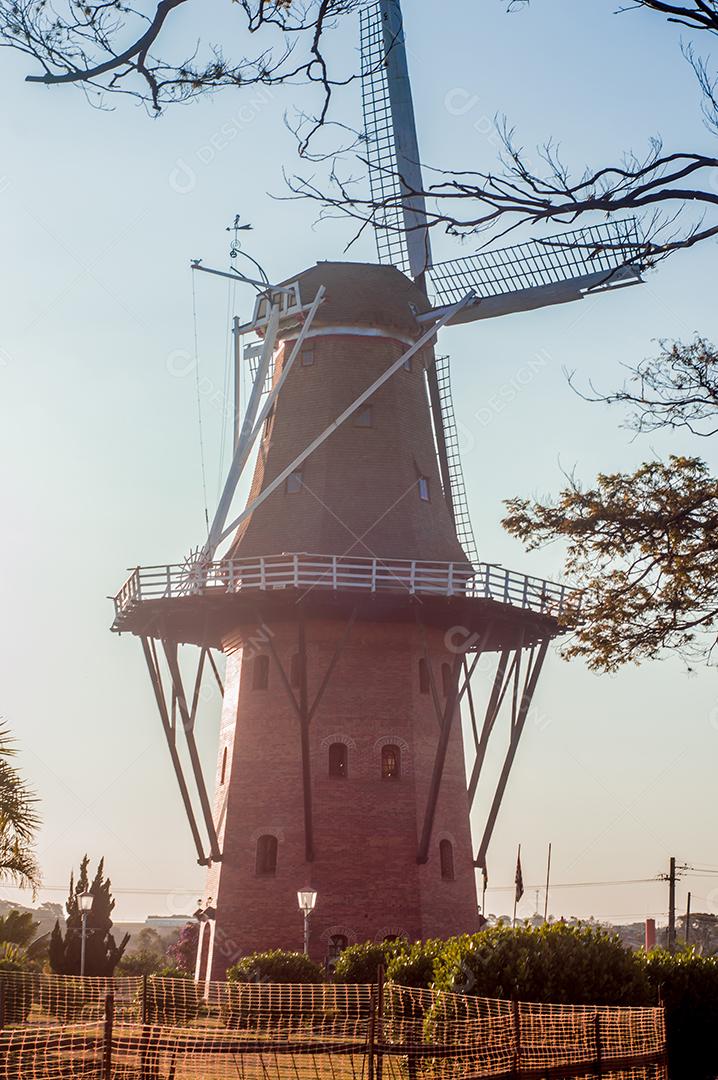 Moinho dos Povos Unidos, heritage of the city of Holambra-SP, different parts, Holambra-SP, Brazil-July 07.2021.