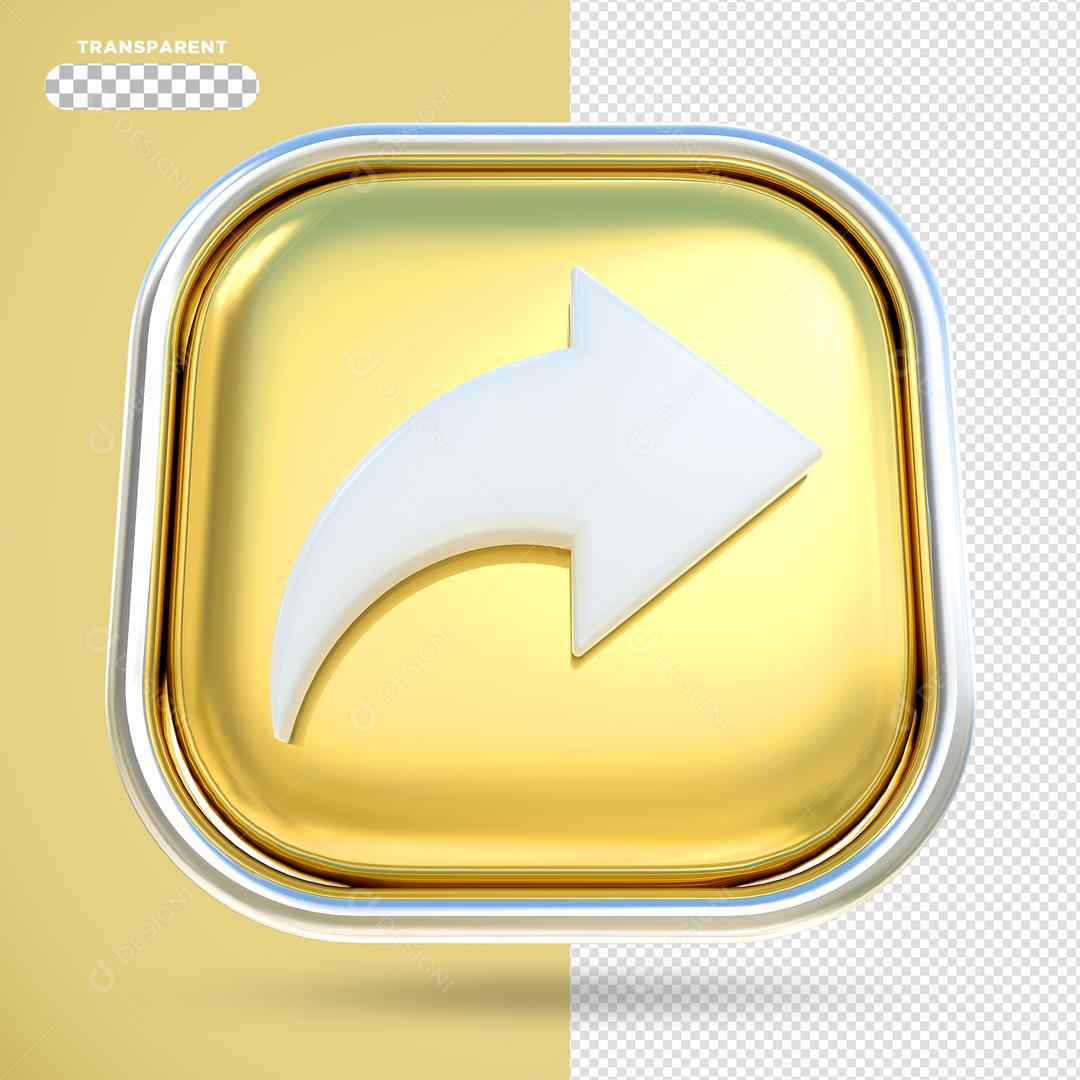 Seta Direita Elemento 3D Para Composição PSD