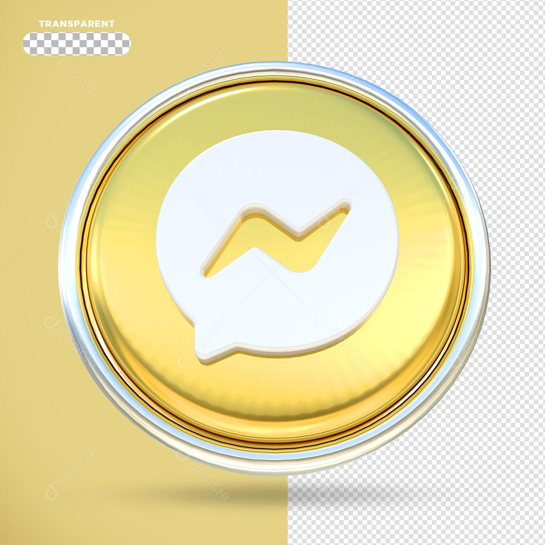 Messenger 3D Elemento Para Composição PSD