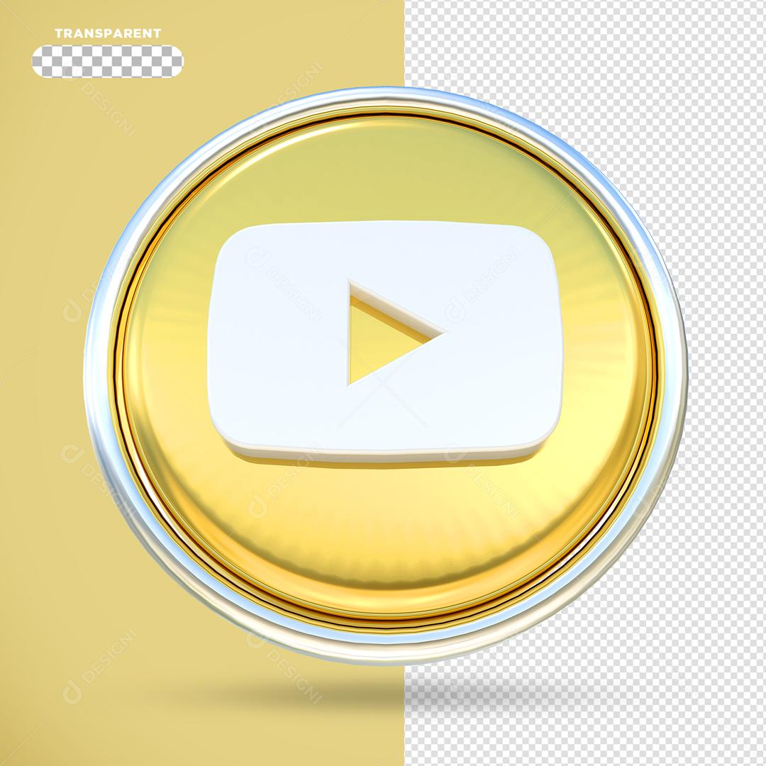 Youtube 3D Element For Composition PSD