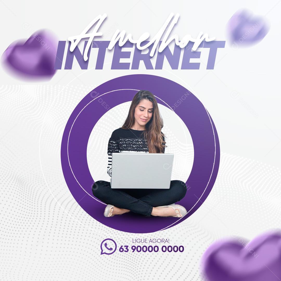 Provedor de Internet A Melhor Social Media PSD Editável
