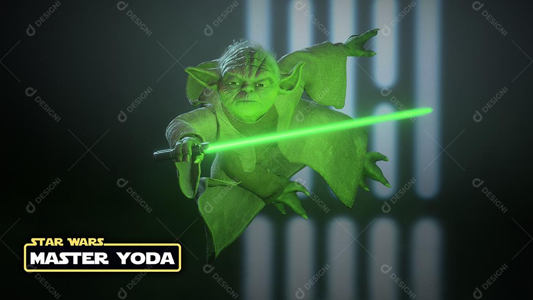 3D Master Yoda render