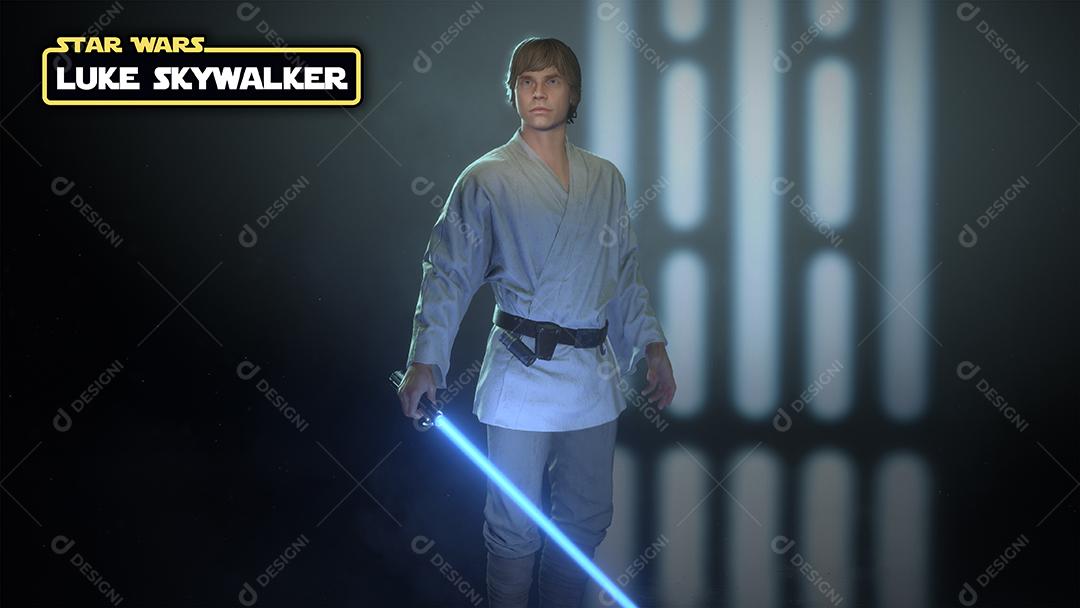 Renderização 3D Luke Skywalker
