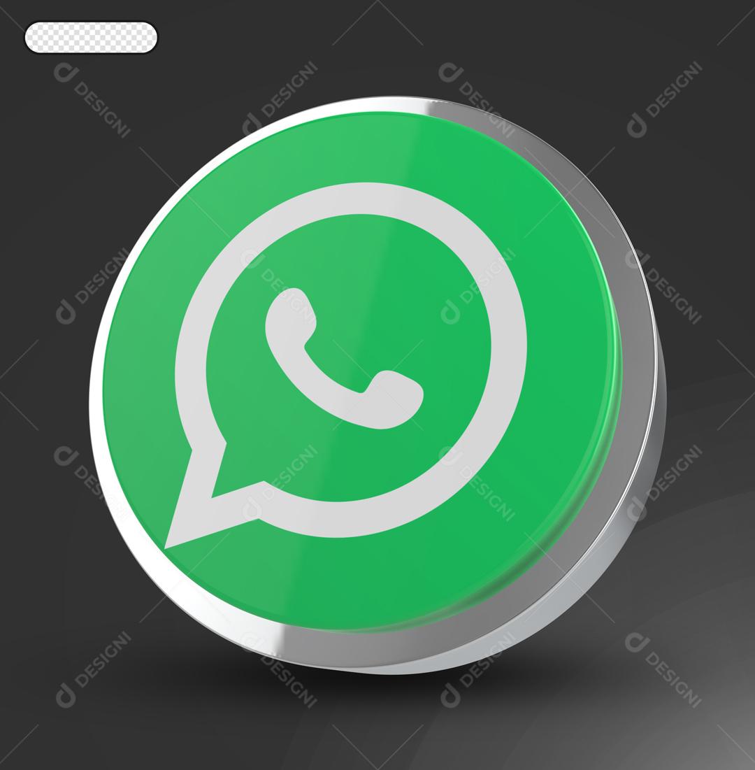 Whatsapp Ícone 3D Elemento Para Composição PSD