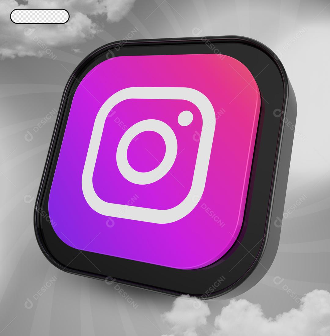 Instagram Elemento 3D Para Composição PSD