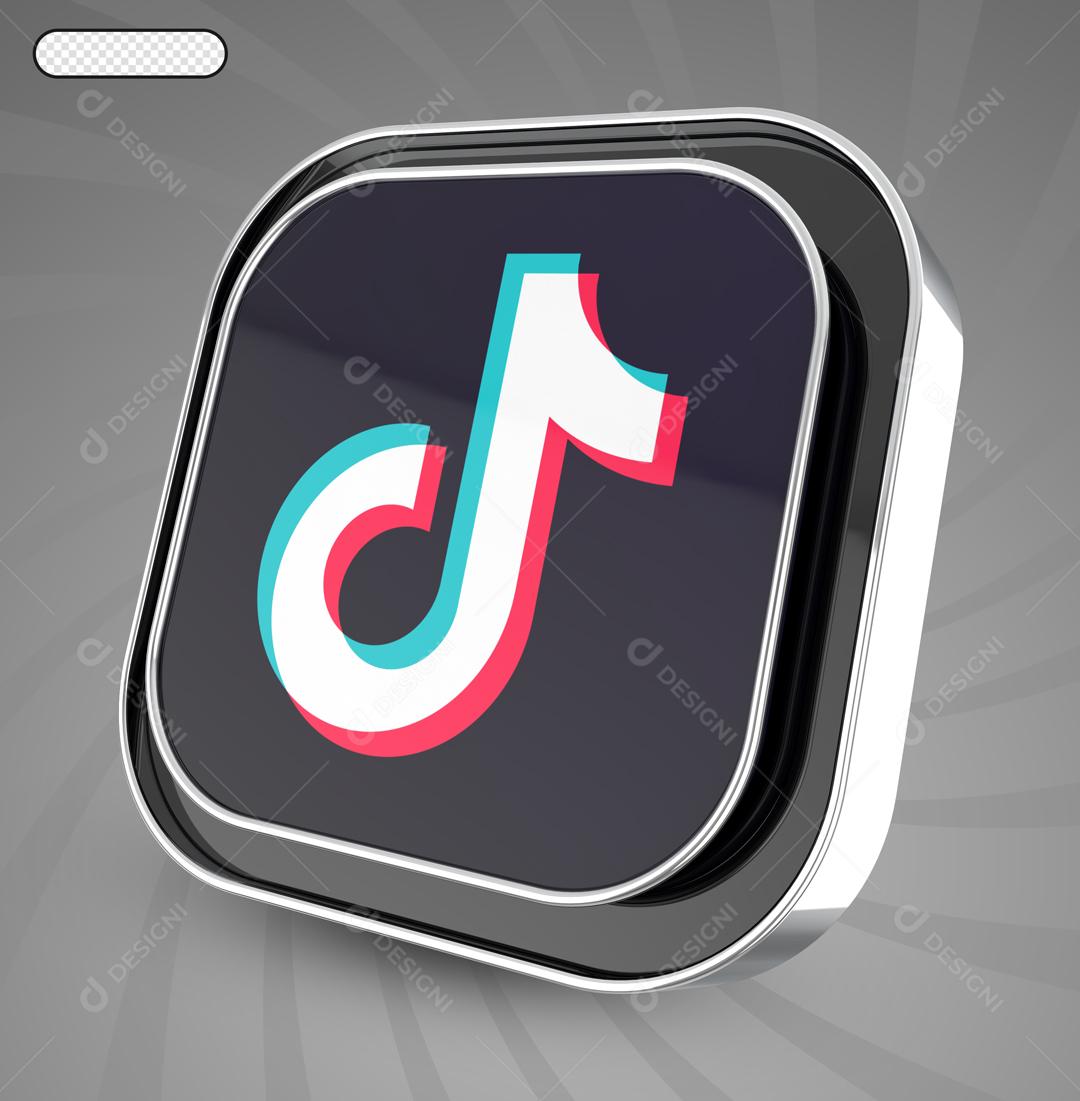 Elemento 3D Tiktok Para Composição PSD